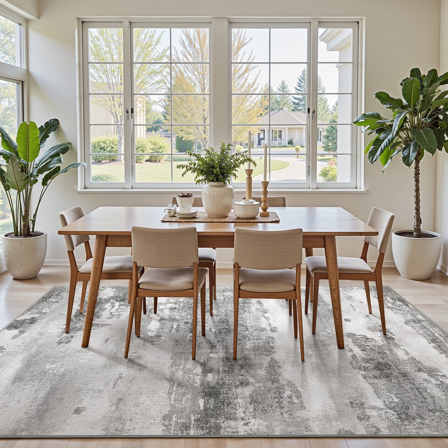 KUETH Machine Washable Stain Resistant Non-Shed Carpet