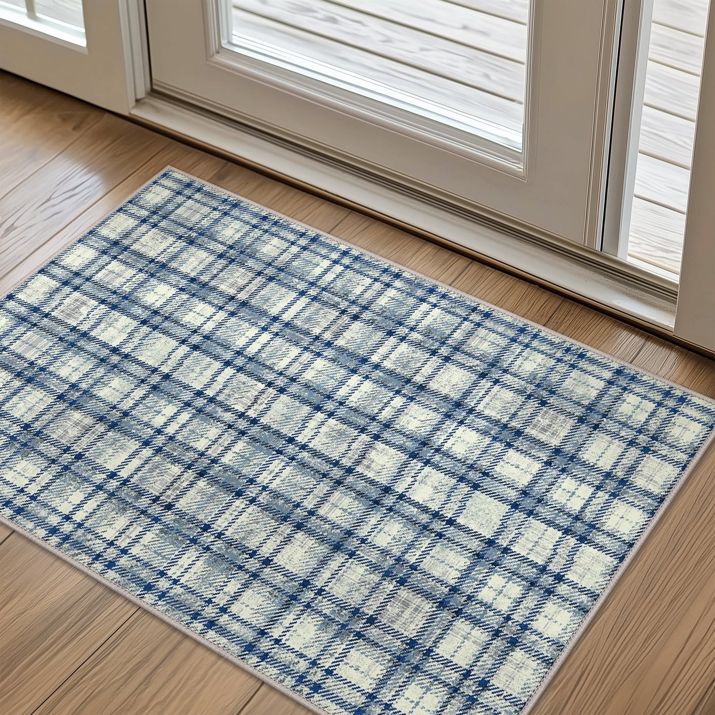 KUETH 2X3 Area Rugs Christmas Rug, Machine Washable Rug, Christmas Area Rugs for Livingroom, Ultra-thin Printed Christmas Rugs Decor, Non Slip Rug for Bedroom