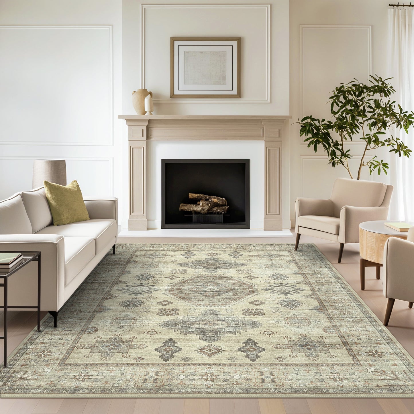 KUETH Area Rugs 8X10 Machine Washable Rugs for Living Room Runner Rug Non-Slip Area Rugs