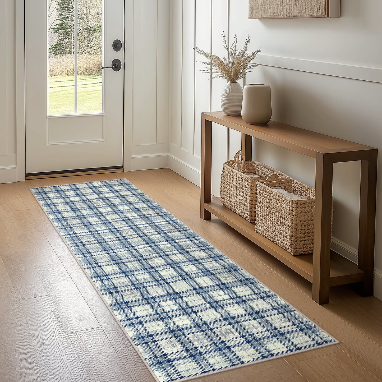 KUETH 2X7 Area Rugs Christmas Rug, Machine Washable Rug, Christmas Runner Rugs for Livingroom, Ultra-thin Printed Christmas Rugs Decor, Non Slip Rug for Bedroom