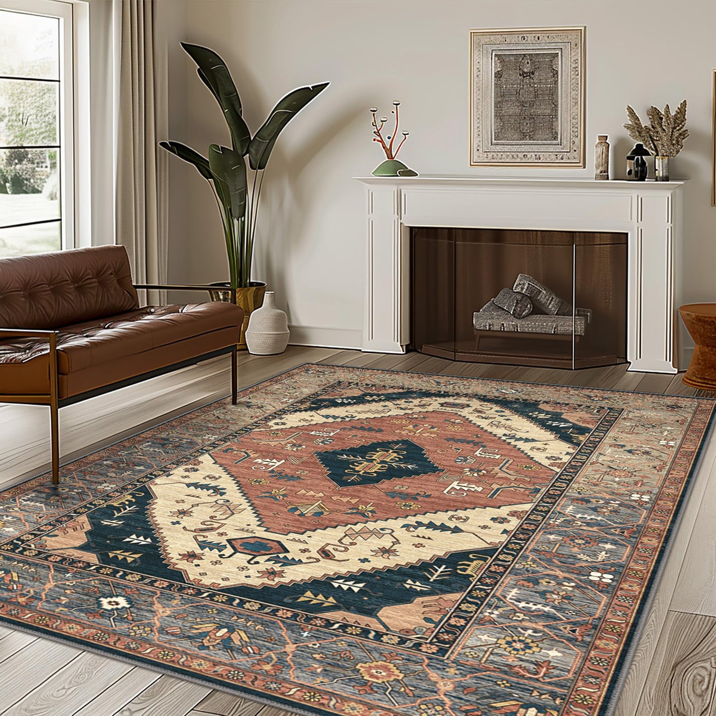 KUETH Area Rugs 8X10 Machine Washable Rugs for Living Room Runner Rug Non-Slip Area Rugs