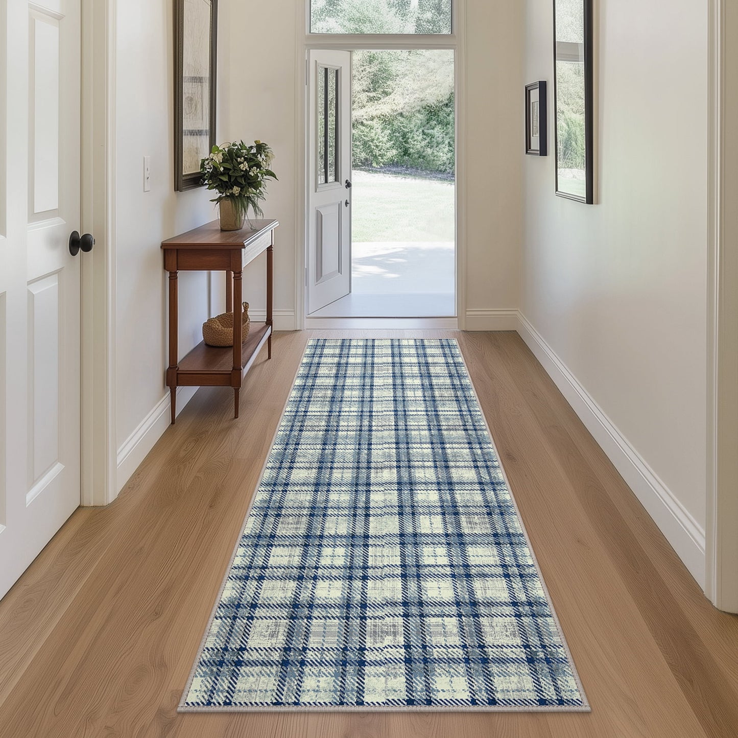 KUETH 2X7 Area Rugs Christmas Rug, Machine Washable Rug, Christmas Runner Rugs for Livingroom, Ultra-thin Printed Christmas Rugs Decor, Non Slip Rug for Bedroom