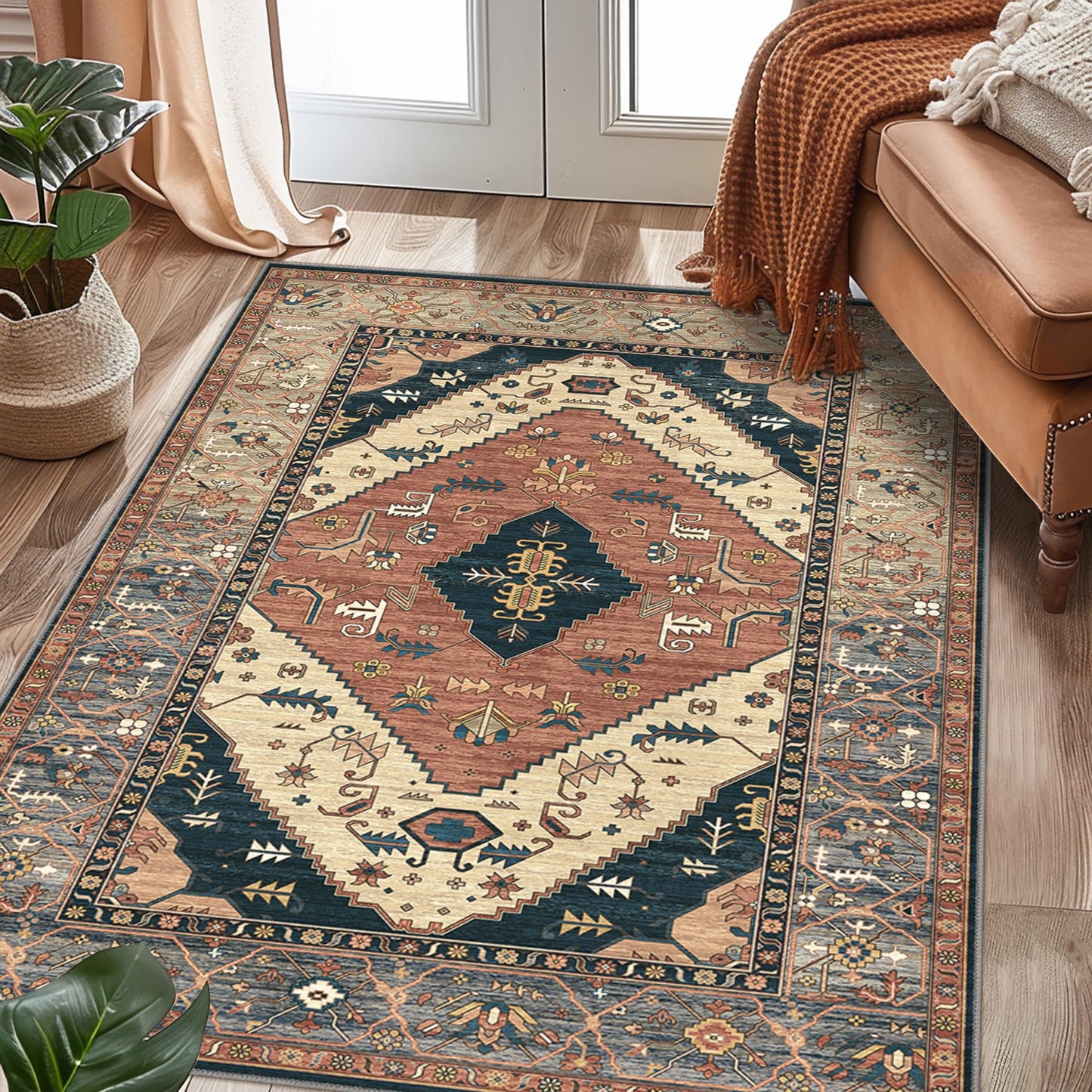 KUETH Area Rugs 8X10 Machine Washable Rugs for Living Room Runner Rug Non-Slip Area Rugs