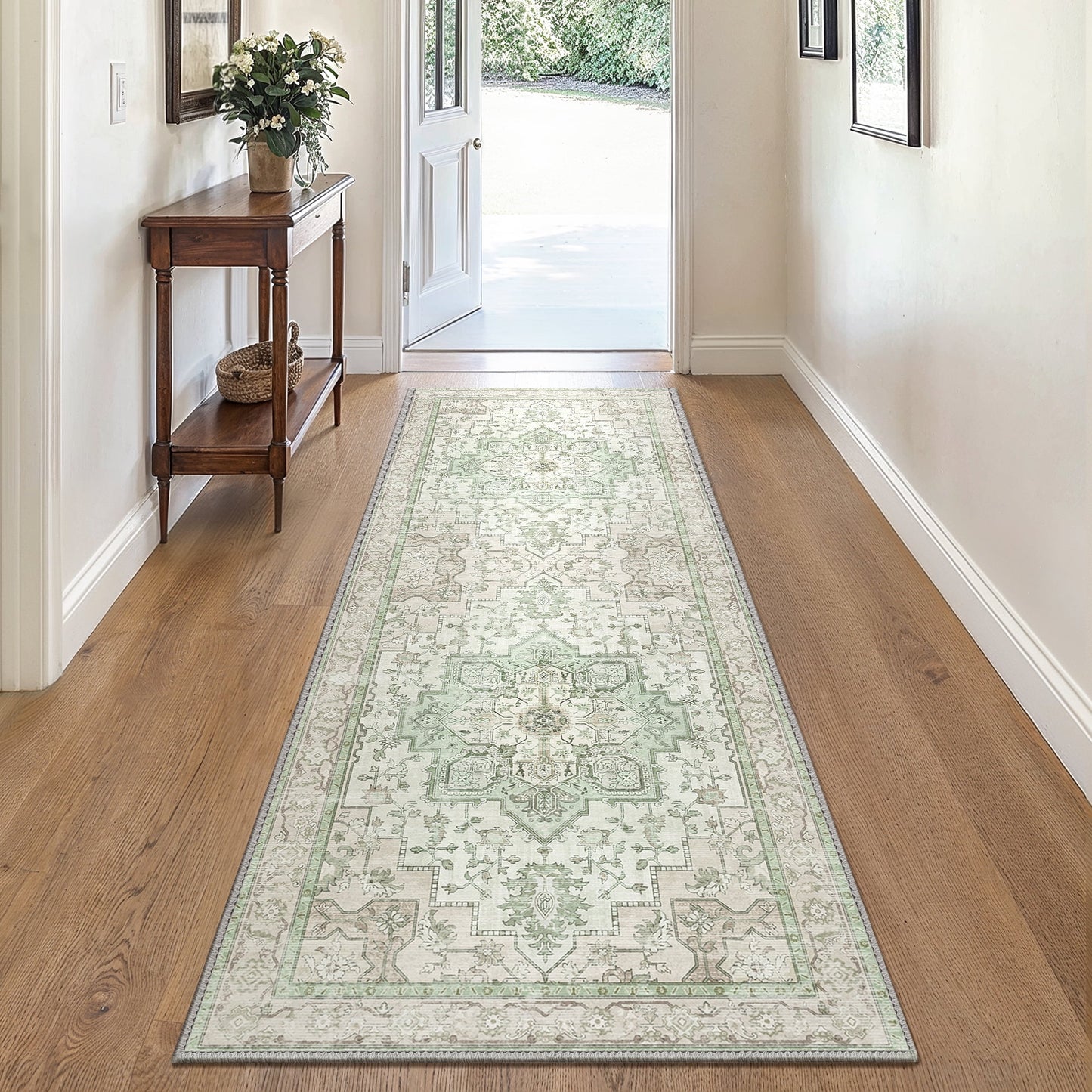 KUETH 2X5 Area Rugs for Living Room, Non Slip Machine Washable Retro Rugs, Ultra-thin Print Rug for Bedroom, Dining Room, Home Office.