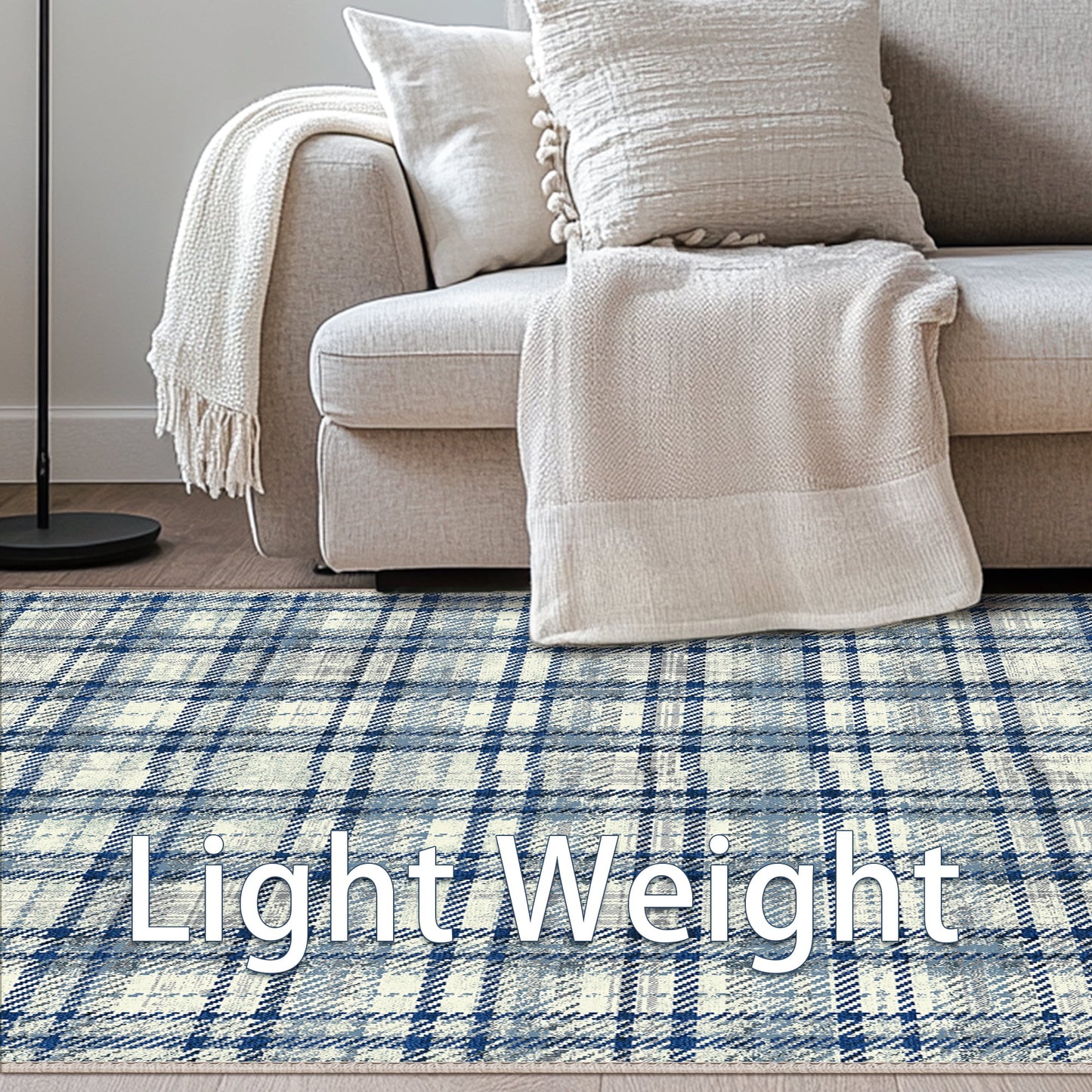 KUETH 2X7 Area Rugs Christmas Rug, Machine Washable Rug, Christmas Runner Rugs for Livingroom, Ultra-thin Printed Christmas Rugs Decor, Non Slip Rug for Bedroom