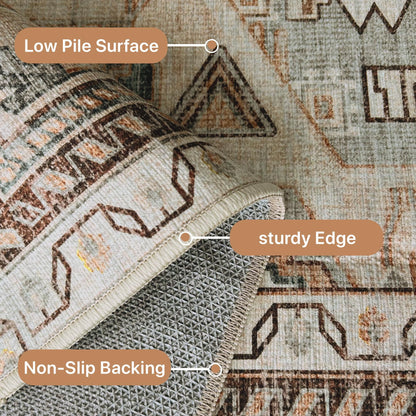KUETH Area Rugs 8X10 Machine Washable Rugs for Living Room Runner Rug Non-Slip Area Rugs