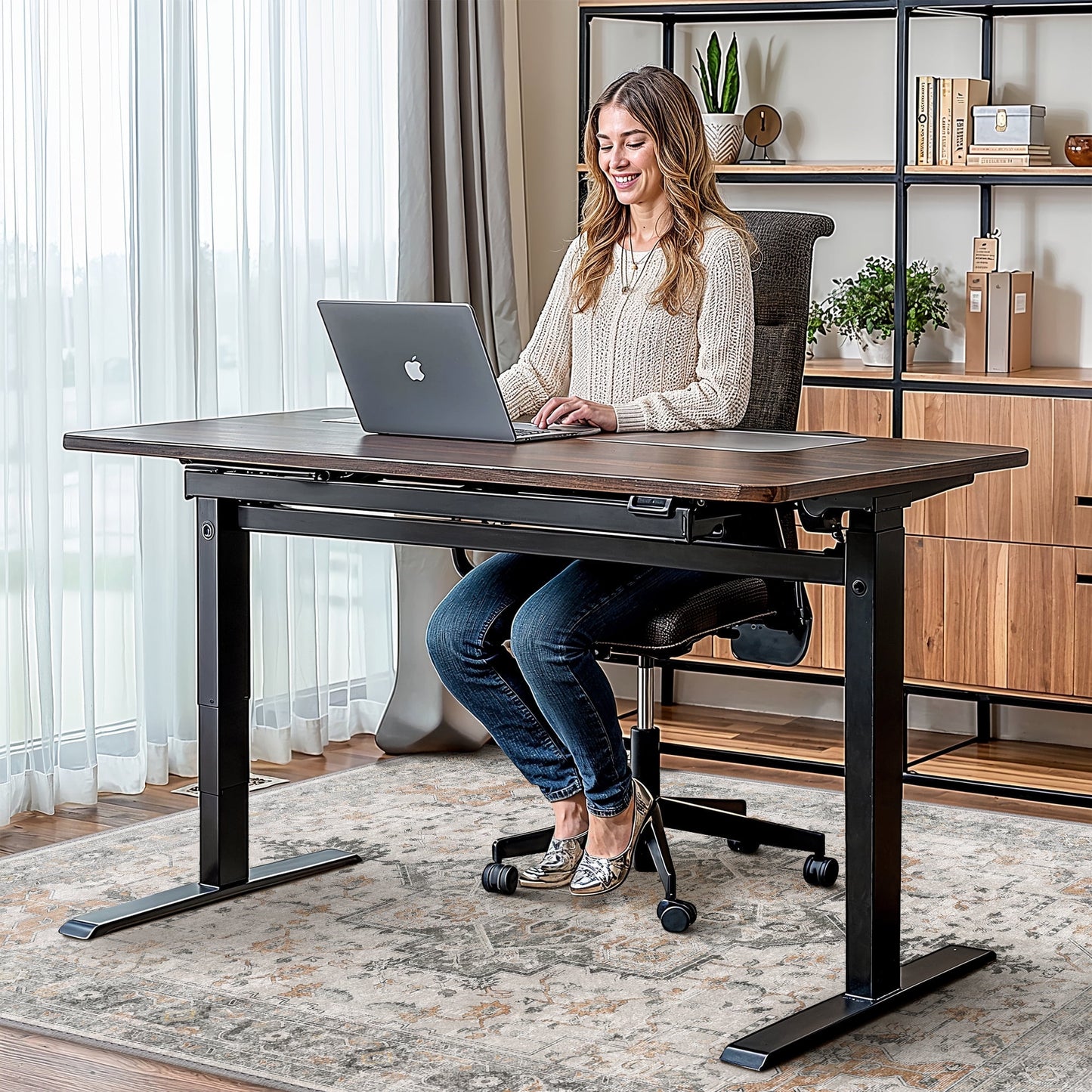 KUETH 48"X 60" Protective Flooring Office Chair Mat for Hardwood Floor and Tile Floor, Heavy Duty Desk Chair Mat for Carpets, Anti Slip Office Floor Mats for Rolling Chairs, Low Pile Under Desk Rug