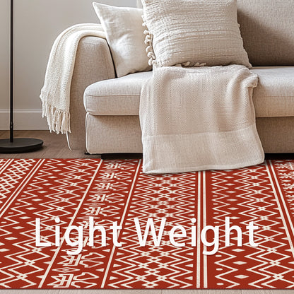 KUETH 3X5 Area Rugs Christmas Rug, Machine Washable Rug, Christmas Area Rugs for Livingroom, Ultra-thin Printed Christmas Rugs Decor, Non Slip Rug, Low Pile Carpet for Bedroom
