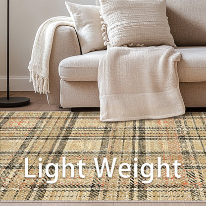 KUETH 5X7 Area Rugs Christmas Rug, Machine Washable Rug, Christmas Area Rugs for Livingroom, Ultra-thin Printed Christmas Rugs Decor, Non Slip Rug for Bedroom