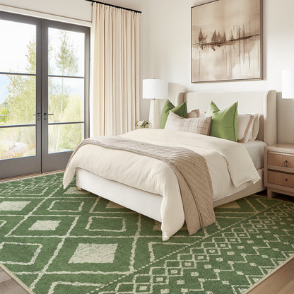 KUETH 3'x5' Area Rugs for Living Room, Non Slip Machine Washable Vintage Indoor Rug, Ultra Thin Chenille Print Rug for Bedroom Dining Room Home Office