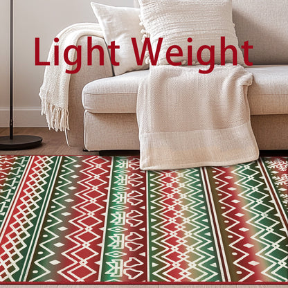 KUETH 8X10 Area Rugs Christmas Rug, Machine Washable Rug, Christmas Area Rugs for Livingroom, Ultra-thin Printed Christmas Rugs Decor, Non Slip Rug, Low Pile Carpet for Bedroom