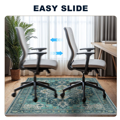 KUETH 36"X 48" Protective Flooring Office Chair Mat for Hardwood Floor and Tile Floor, Heavy Duty Desk Chair Mat for Carpets, Anti Slip Office Floor Mats for Rolling Chairs, Low Pile Under Desk Rug