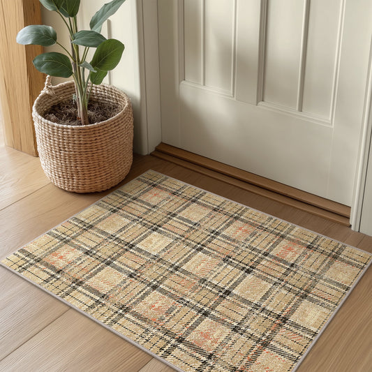 KUETH 2X3 Area Rugs Christmas Rug, Machine Washable Rug, Christmas Area Rugs for Livingroom, Ultra-thin Printed Christmas Rugs Decor, Non Slip Rug for Bedroom