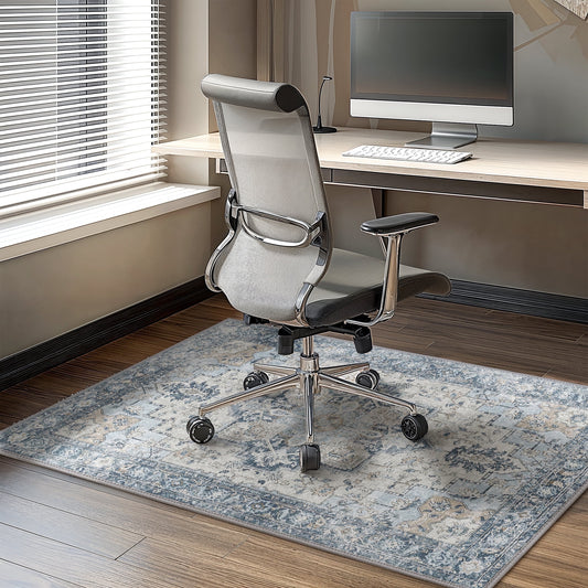 KUETH 36"X 48" Protective Flooring Office Chair Mat for Hardwood Floor and Tile Floor, Heavy Duty Desk Chair Mat for Carpets, Anti Slip Office Floor Mats for Rolling Chairs, Low Pile Under Desk Rug