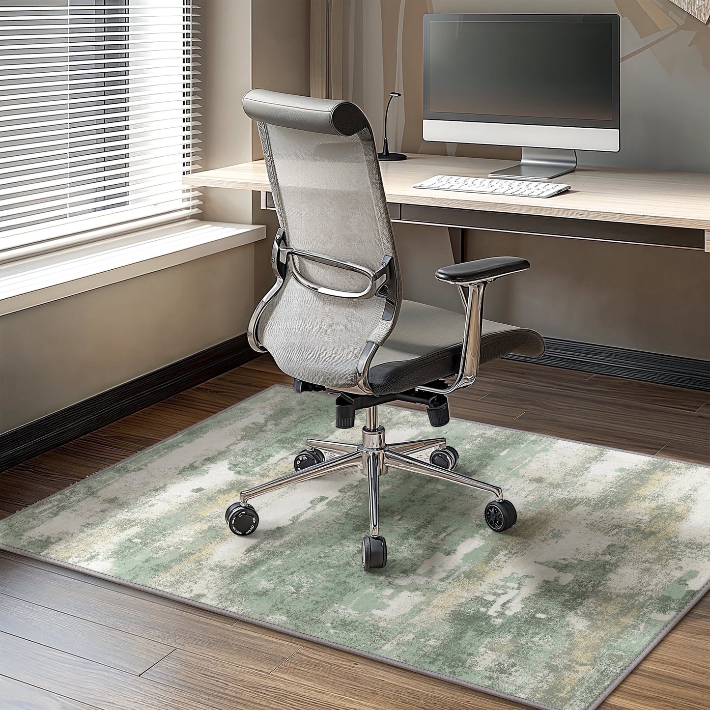 KUETH 48"X 60" Protective Flooring Office Chair Mat for Hardwood Floor and Tile Floor, Heavy Duty Desk Chair Mat for Carpets, Anti Slip Office Floor Mats for Rolling Chairs, Low Pile Under Desk Rug