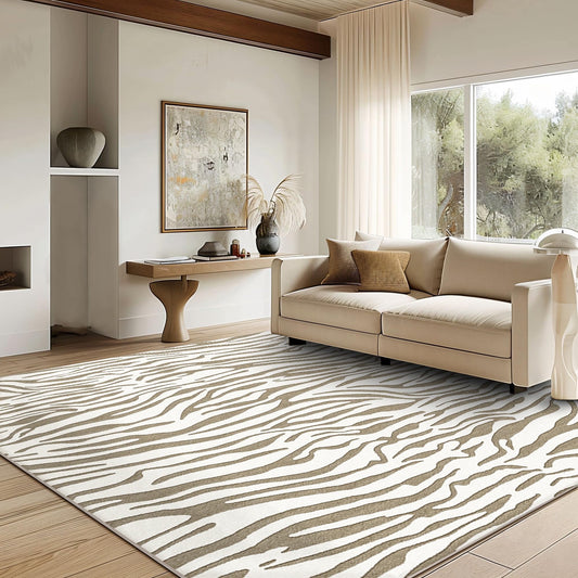 KUETH 8x10 Area Rugs for Living Room Bedroom, Machine Washable Stain Resistant Non-Shed Carpet,, Low Pile Mat with Non Slip Backing