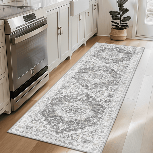 KUETH Area Rug 2'x5' Non Slip Hallway Runner Rug, Machine Washable Vintage Low Pile Rugs for Living Room, Entryway, Bedroom, Kitchen and Corridor