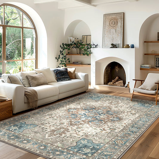 KUETH Area Rugs 8X10 Machine Washable Rugs for Living Room Runner Rug Non-Slip Area Rugs