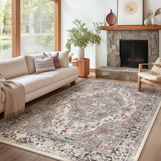 KUETH Area Rugs 8X10 Machine Washable Rugs for Living Room Runner Rug Non-Slip Area Rugs