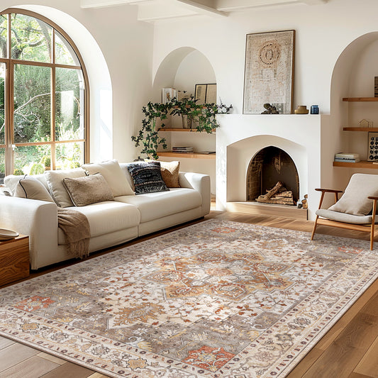 KUETH Area Rugs 8X10 Machine Washable Rugs for Living Room Runner Rug Non-Slip Area Rugs