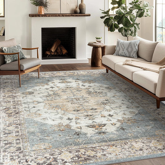 KUETH Area Rugs 8X10 Machine Washable Rugs for Living Room Runner Rug Non-Slip Area Rugs