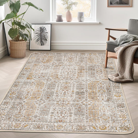 KUETH DT2002-LX Modern Area Rug, 3' x 5'
