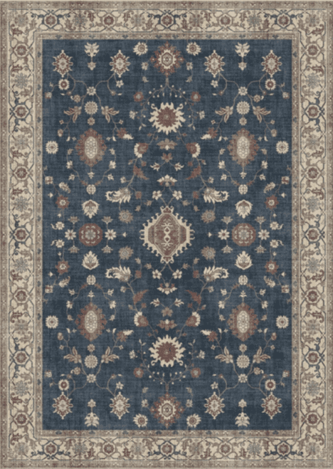 KUETH Runner Rug 2x5 Machine Washable Rug Non Slip, Vintage Ultra Thin Lightweight Rugs for Entryway, Hallway, Kitchen and Laundry Room