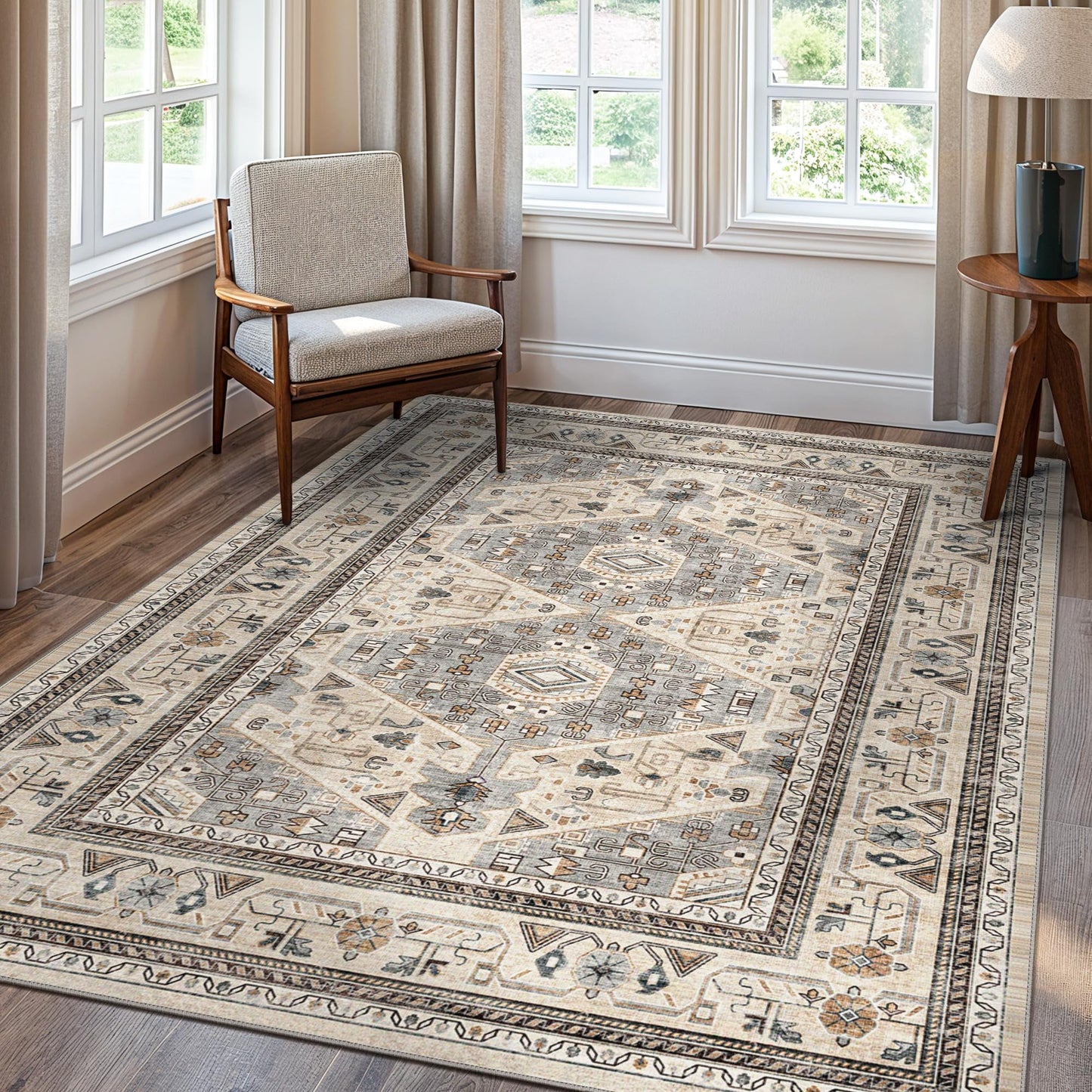 KUETH Area Rugs 8X10 Machine Washable Rugs for Living Room Runner Rug Non-Slip Area Rugs