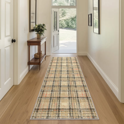 KUETH 2X7 Area Rugs Christmas Rug, Machine Washable Rug, Christmas Runner Rugs for Livingroom, Ultra-thin Printed Christmas Rugs Decor, Non Slip Rug for Bedroom